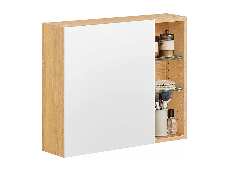 Szafka ścienna z 1 drzwiami lustrzanymi BZR173-N