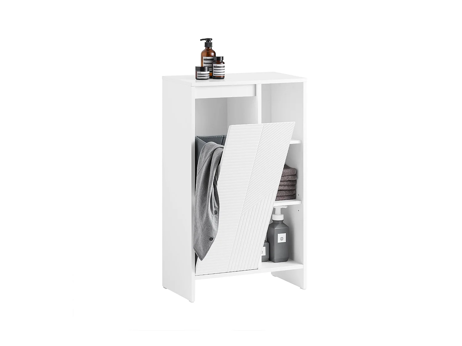 Mueble para Ropa Sucia Armario Multifuncional para Baño BZR156-W SoBuy ES
