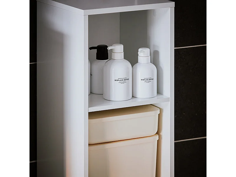 Mueble Columna de Baño Armario Alto para Baño Estanterías BZR158-W SoBuy ES