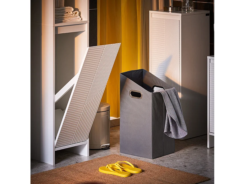 Mueble Columna de Baño Armario Alto para Baño Estanterías BZR158-W SoBuy ES