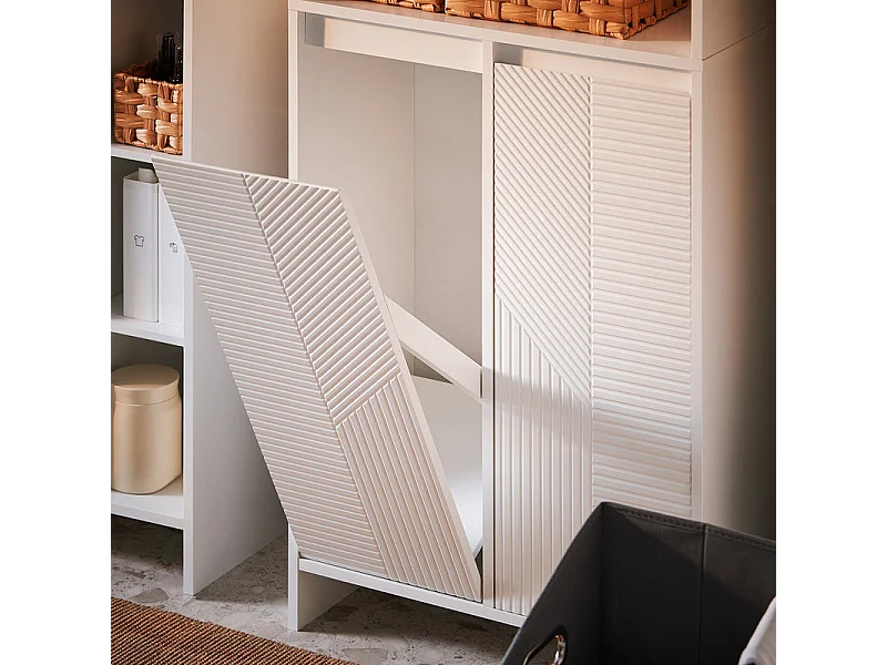 SoBuy Meuble sous Lavabo avec 2 tiroirs pour Salle de Bain, Lavabo en céramique, Couleur Bois, 61x46x54 cm, BZR172-N