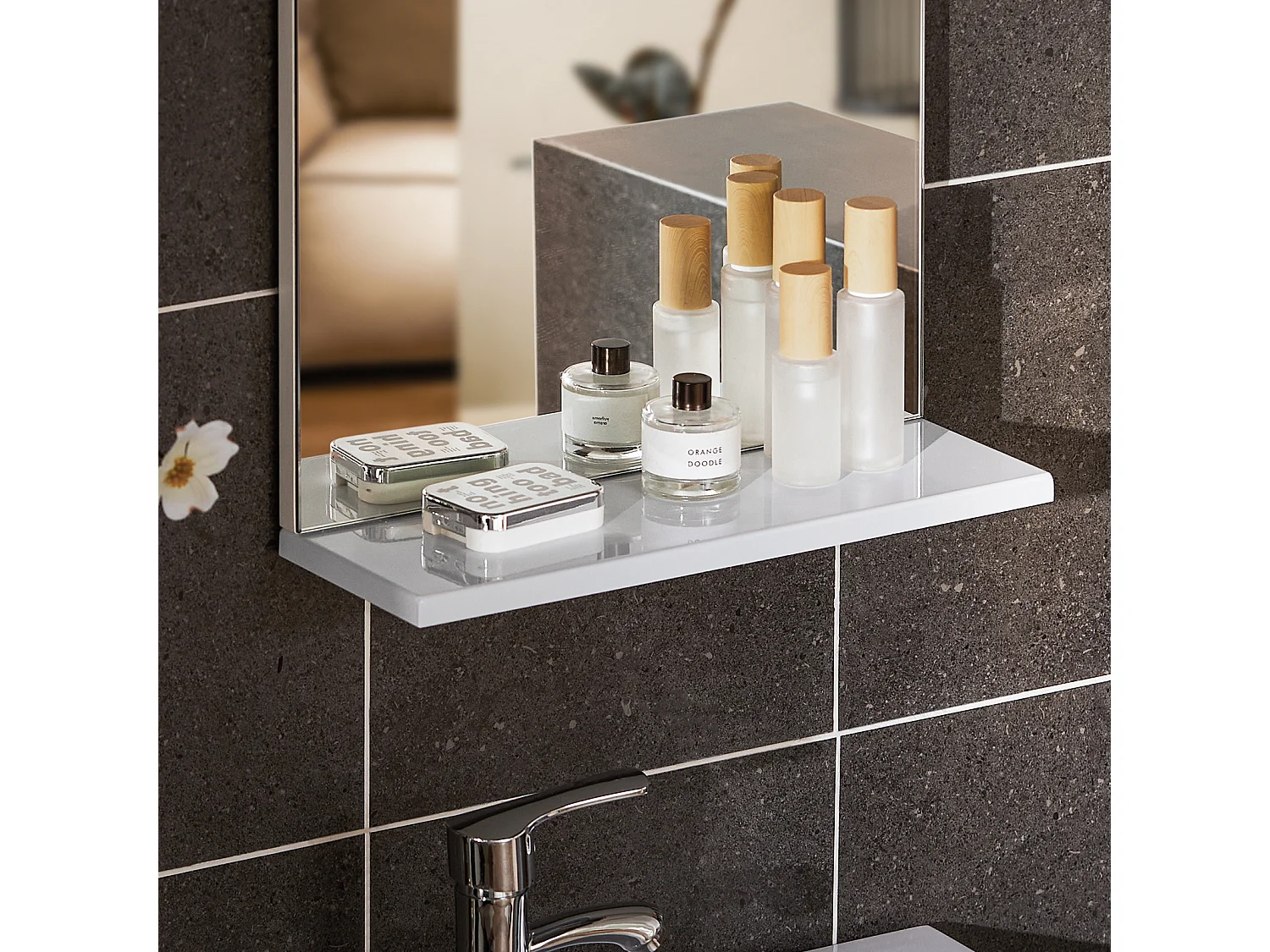 SoBuy armário de banheiro, Armário de banheiro sob a pia, Armário de lavagem BZR170-SET