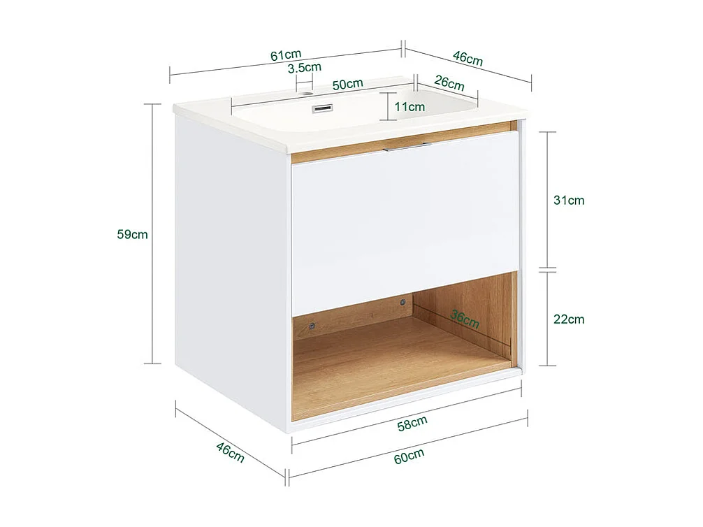 SoBuy armário de banheiro, Armário de banheiro sob a pia, Armário de lavagem BZR171-N