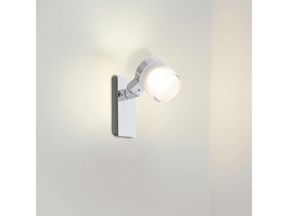 Spot de salle de bain chrome (5W 340lm 3000K) IP44 - Voltman