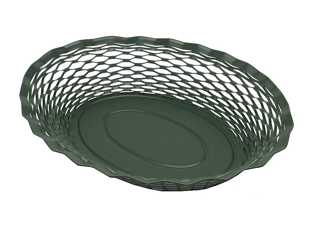 Corbeille à pain vert sapin 30x24 cm