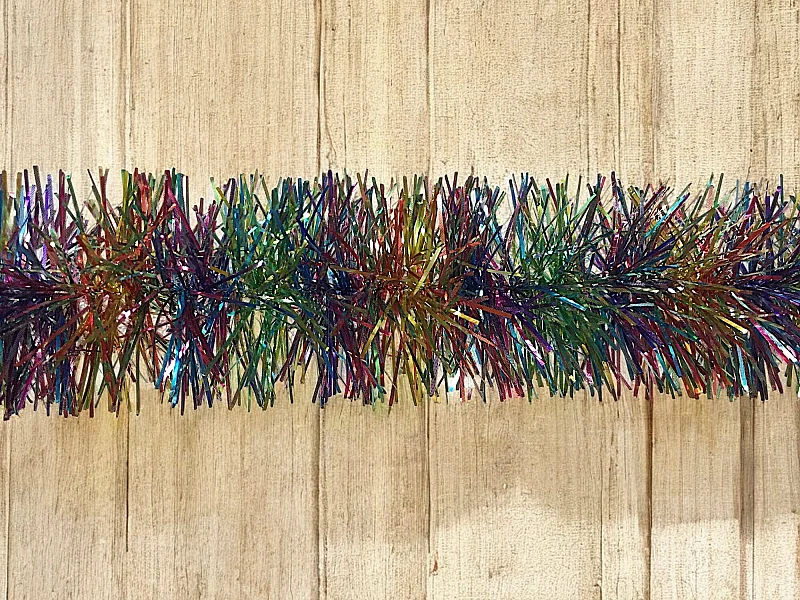 Décoration de Noël Dros, Ornement de Noël, Ornement de fête, Décoration festive, Made in Italy, 1000x8 h8 cm, Arc-en-ciel