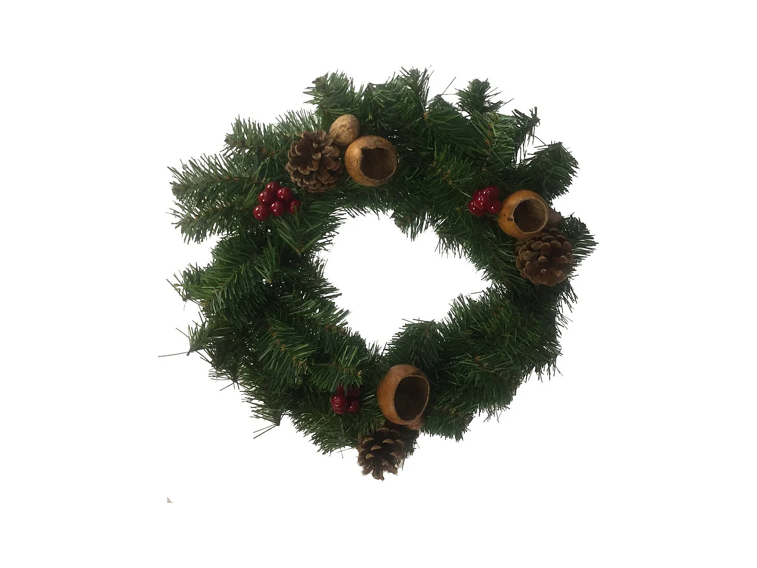 Weihnachtsdekoration Djaege, Weihnachtsdekor, Weihnachtsornament, Festliche Dekoration, Made in Italy, 35x35 h3 cm, Grün