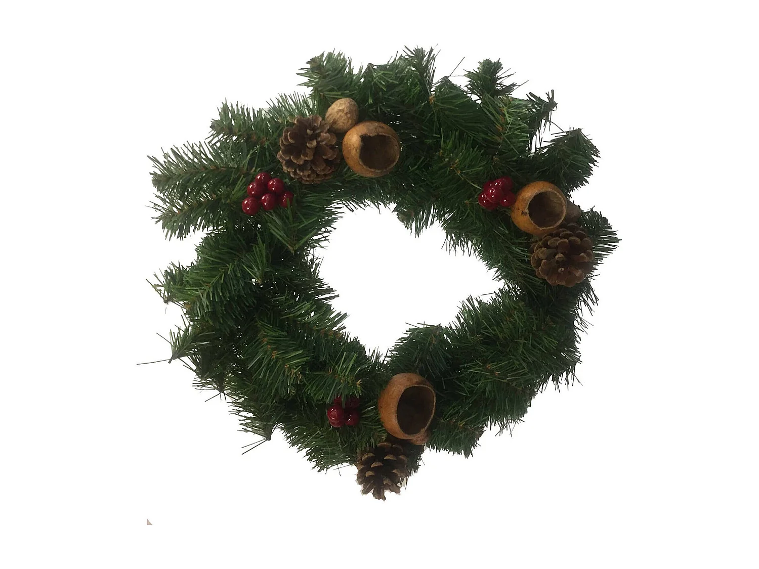 Weihnachtsdekoration Djaege, Weihnachtsdekor, Weihnachtsornament, Festliche Dekoration, Made in Italy, 35x35 h3 cm, Grün