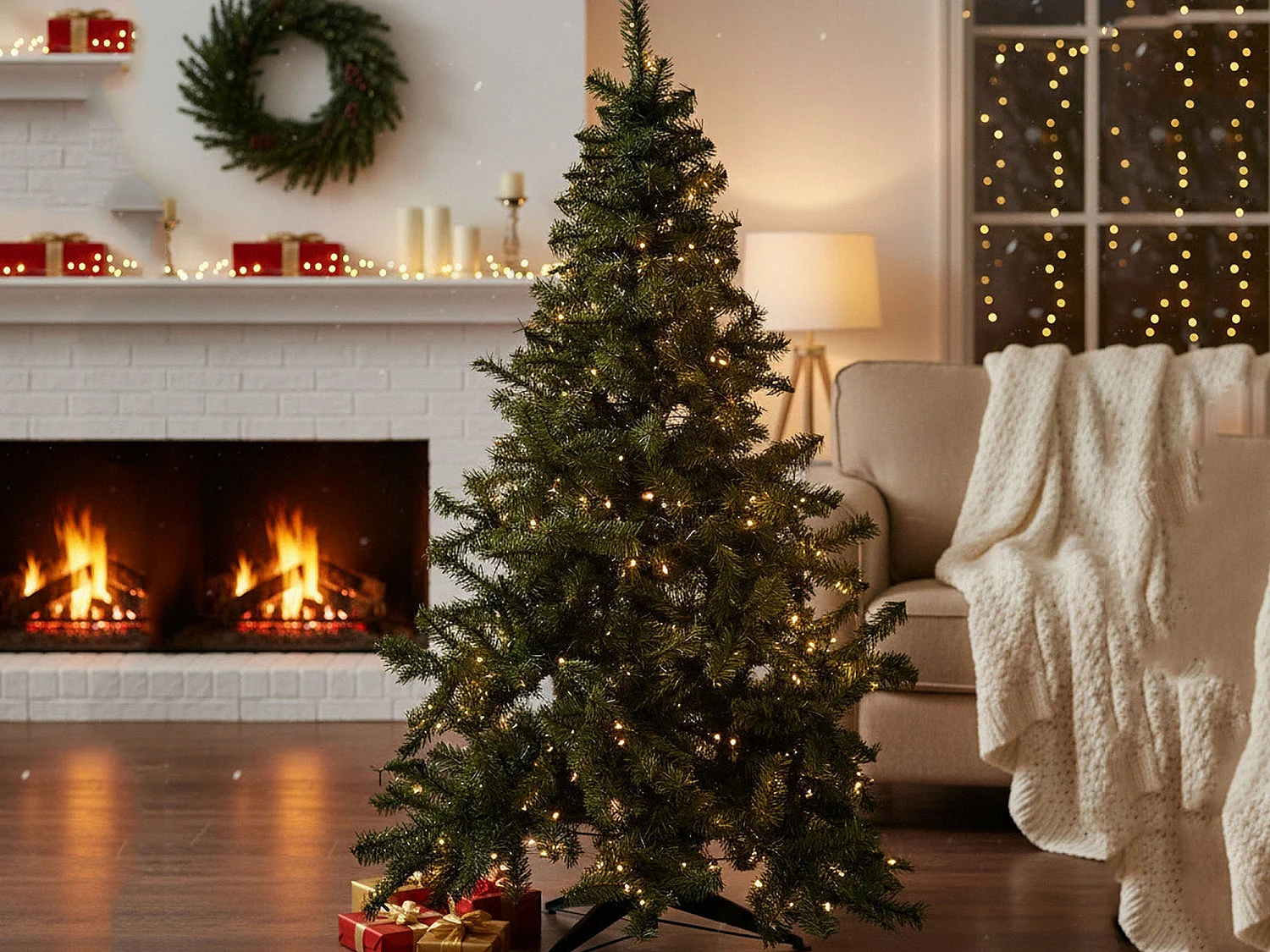 Albero di Natale Tinsel, 74 Rami Made in Italy, 200h cm Verde