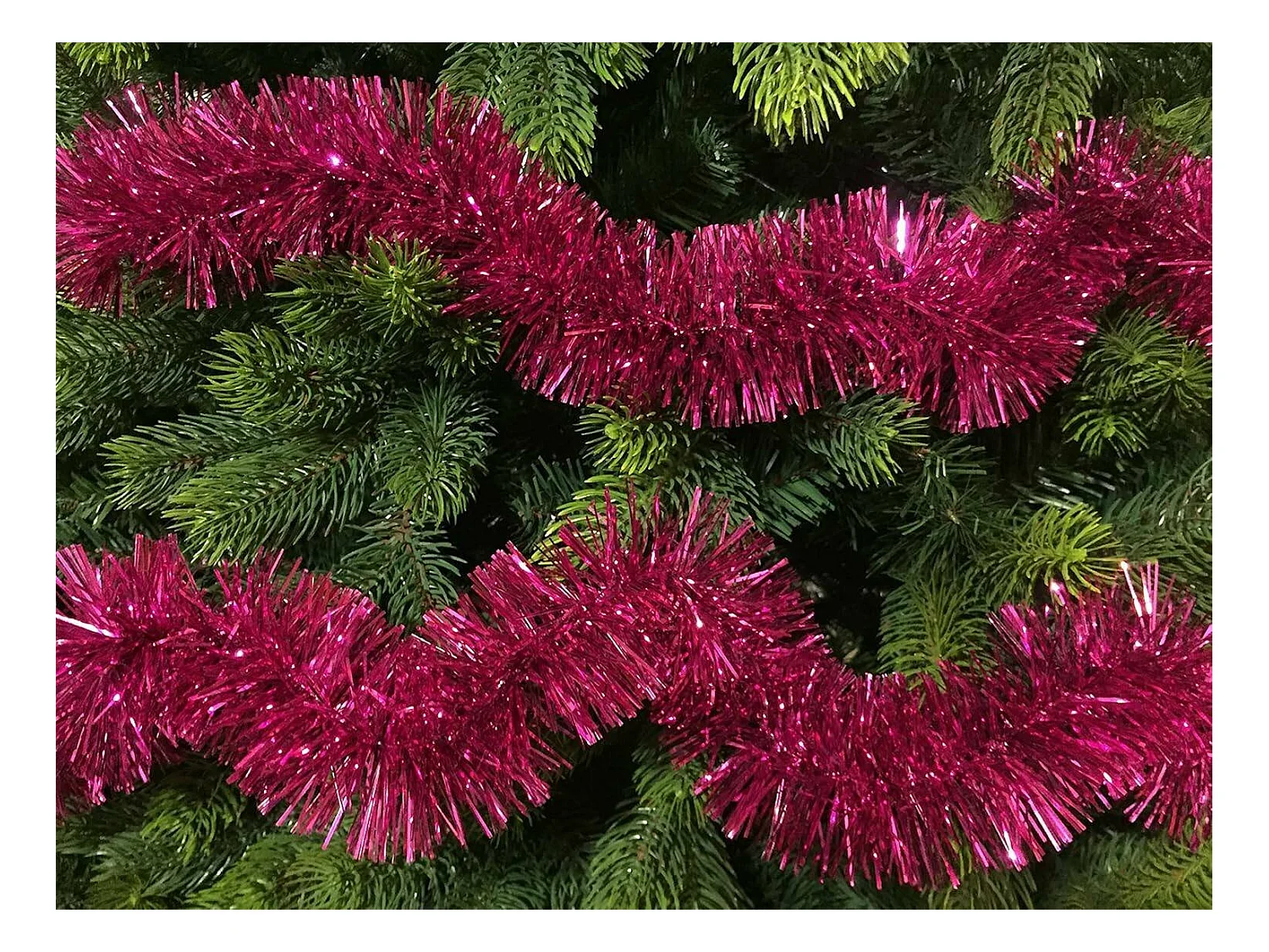 Décoration de Noël Dros, Ornement de Noël, Ornement de fête, Décoration festive, Made in Italy, 1000x8 h8 cm, Fuchsia