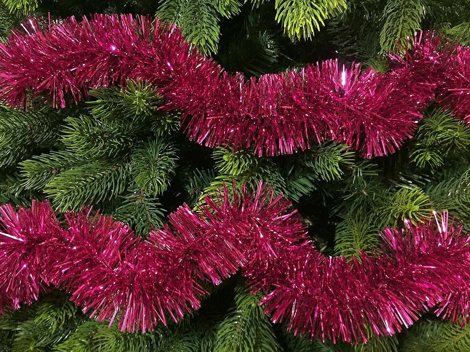 Décoration de Noël Dros, Ornement de Noël, Ornement de fête, Décoration festive, Made in Italy, 1000x8 h8 cm, Fuchsia