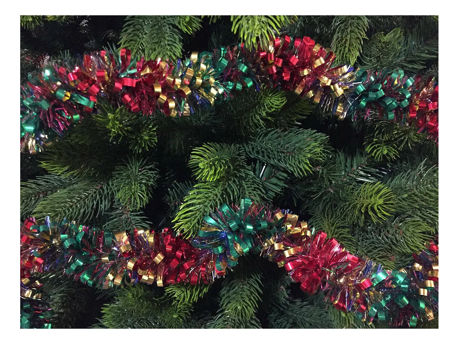 Décoration de Noël Dthoma, Ornement de Noël, Ornement de fête, Décoration festive, Made in Italy, 1000x8 h8 cm, Arc-en-ciel
