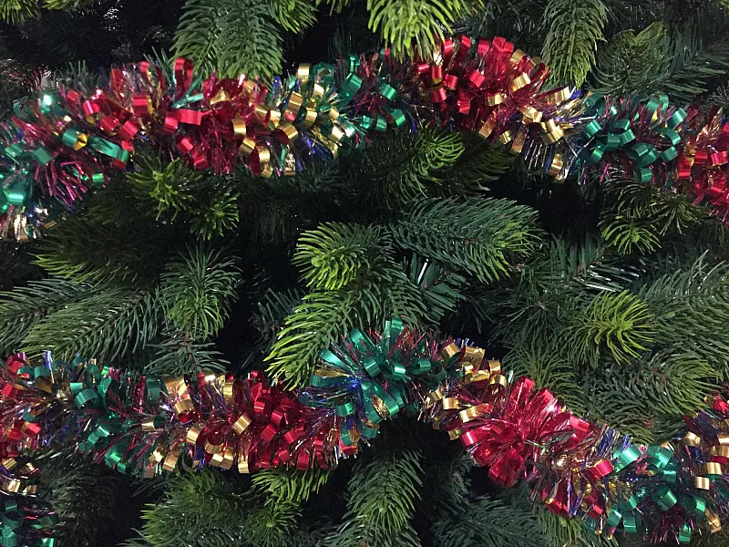 Décoration de Noël Dthoma, Ornement de Noël, Ornement de fête, Décoration festive, Made in Italy, 1000x8 h8 cm, Arc-en-ciel