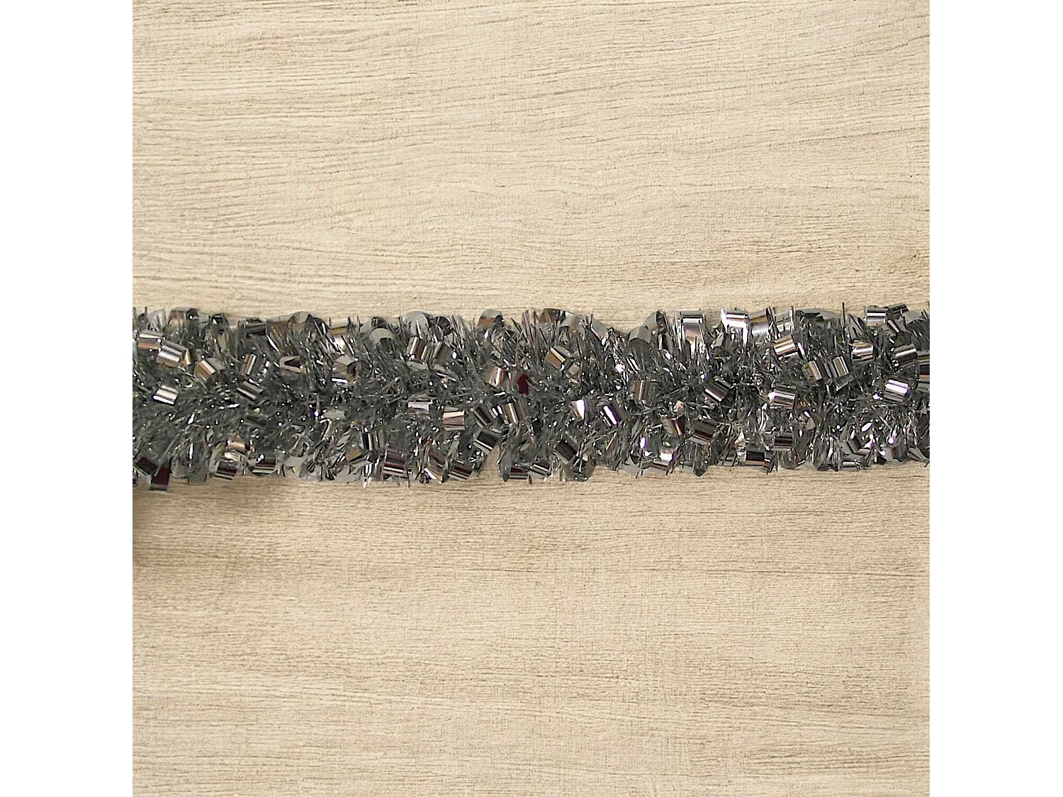 Décoration de Noël Dthoma, Ornement de Noël, Ornement de fête, Décoration festive, Made in Italy, 1000x8 h8 cm, Argent