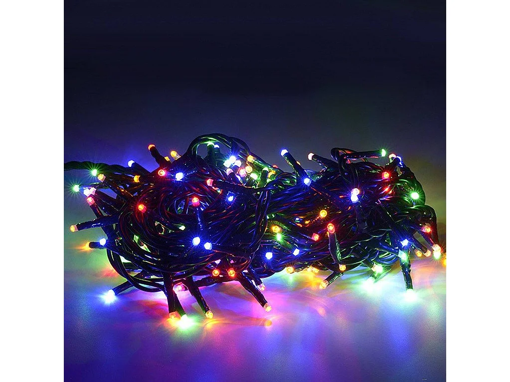 String Lichter 180 LED von außen und innen, 8 Spiele Lichter, Weihnachtslicht Kabel, Weihnachtsdekorationen, Grüner Draht 8,95M, mehrfarbige Lichter