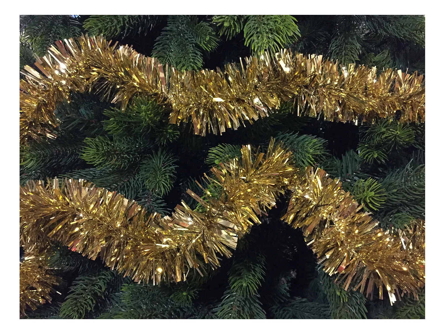 Décoration de Noël Dhatto, Ornement de Noël, Ornement de fête, Décoration festive, Made in Italy, 1000x8 h8 cm, Or
