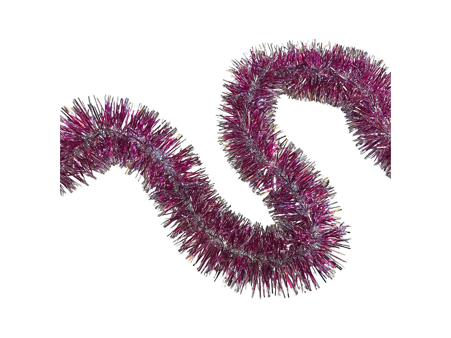 Décoration de Noël Dmccarth, Ornement de Noël, Ornement de fête, Décoration festive, Made in Italy, 1000x7 h7 cm, Fuchsia et Argent