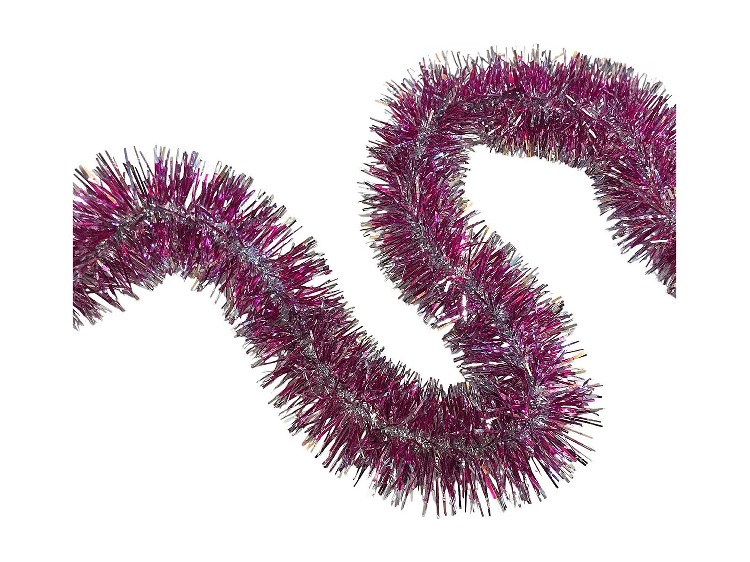 Décoration de Noël Dmccarth, Ornement de Noël, Ornement de fête, Décoration festive, Made in Italy, 1000x7 h7 cm, Fuchsia et Argent