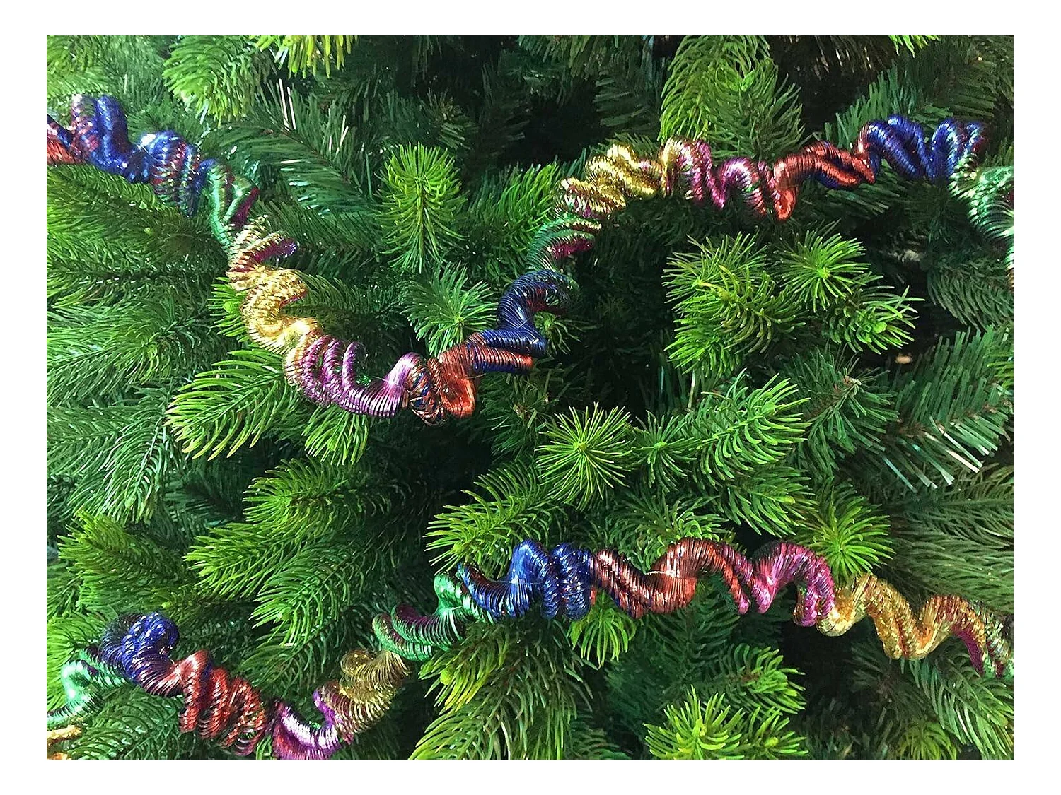 Décoration de Noël Ddunla, Ornement de Noël, Ornement de fête, Décoration festive, Made in Italy, 2000x7 h7 cm, Arc-en-ciel
