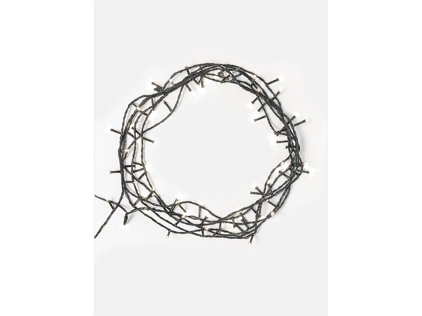 Chaîne lumières 300 LED de l’extérieur, câble lumières de Noel 8 jeux, décorations de Noel, fil vert 14,95M, lumières blanches froides