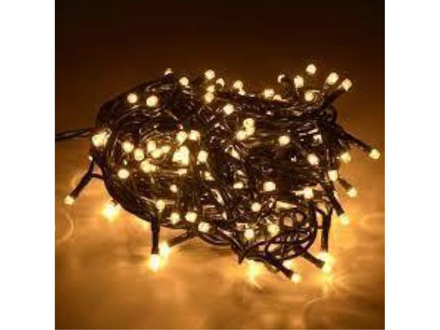 Chaîne lumières 180 LED de l’extérieur et de l’intérieur, 8 jeux lumières, câble lumières de Noel, décorations de Noel, fil vert 8,95M, lumières blanches chaudes