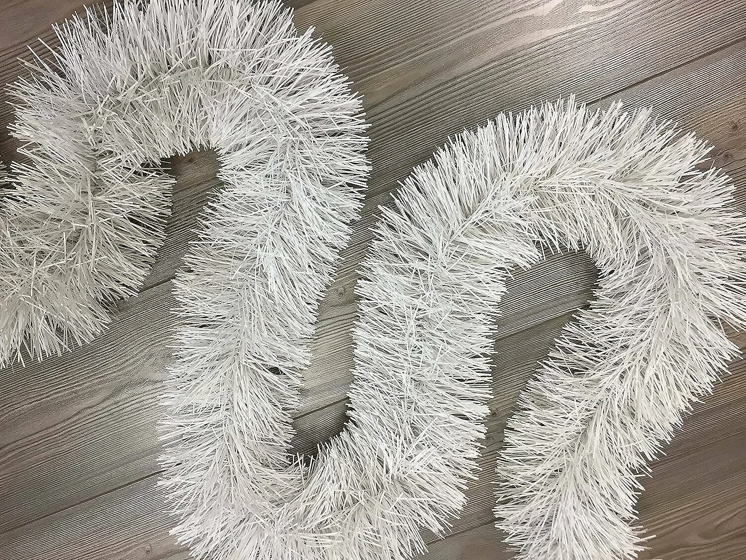 Décoration de Noël Dconner, Ornement de Noël, Ornement de fête, Décoration festive, Made in Italy, 500x15 h15 cm, Blanc