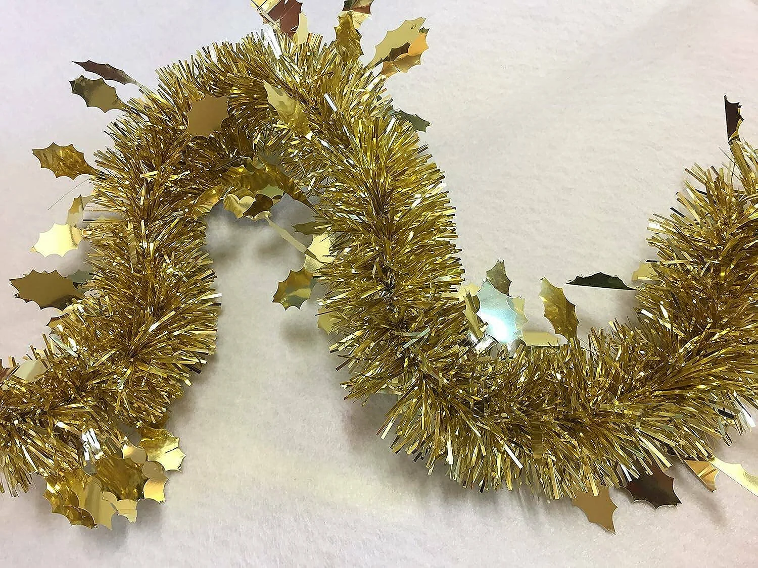 Decoración de Navidad Dlowr, Adorno navideño, Ornamento de Navidad, Decoración festiva, Made in Italy, 1000x8 h8 cm, Oro