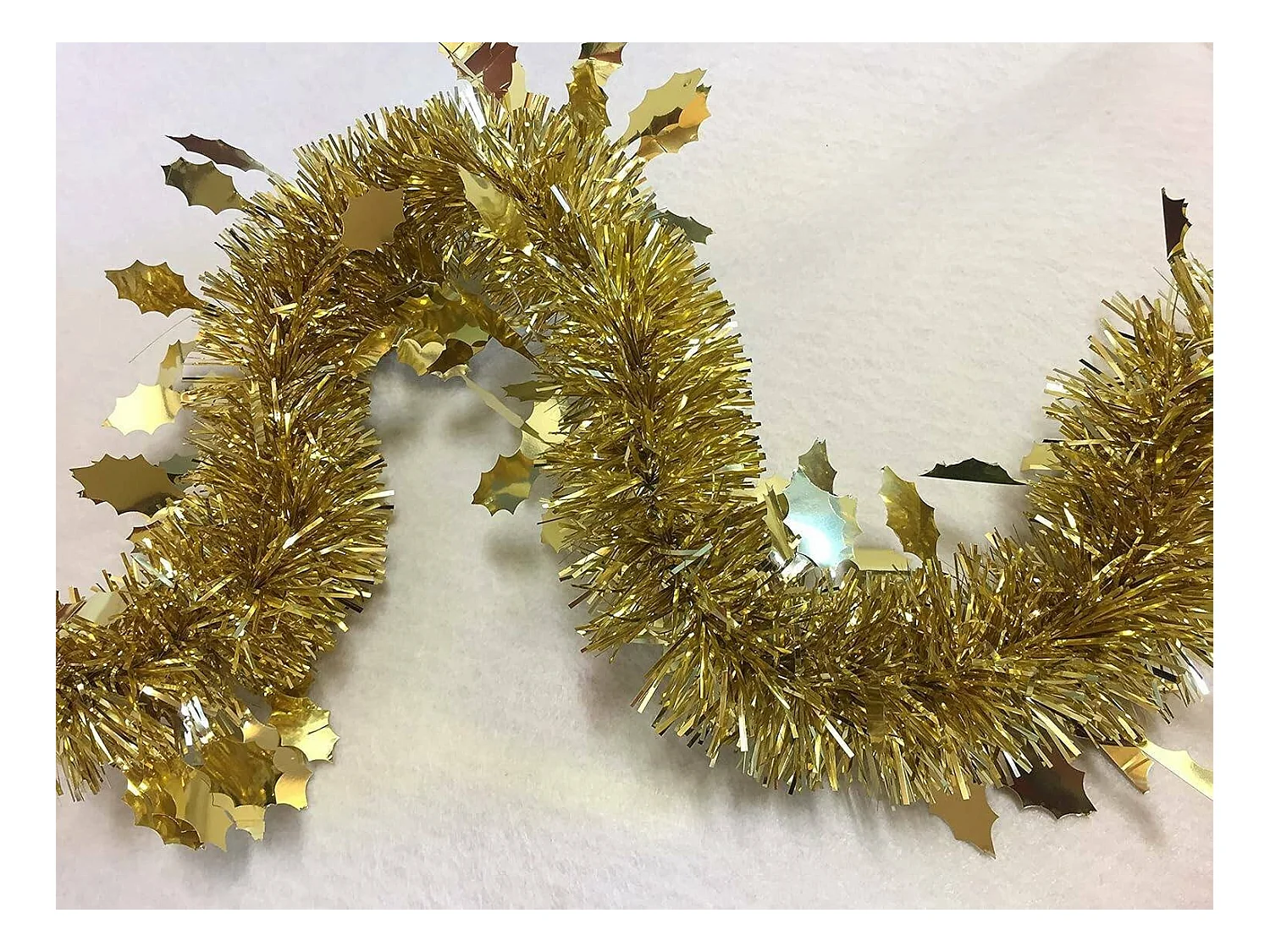 Décoration de Noël Dlowr, Ornement de Noël, Ornement de fête, Décoration festive, Made in Italy, 1000x8 h8 cm, Or
