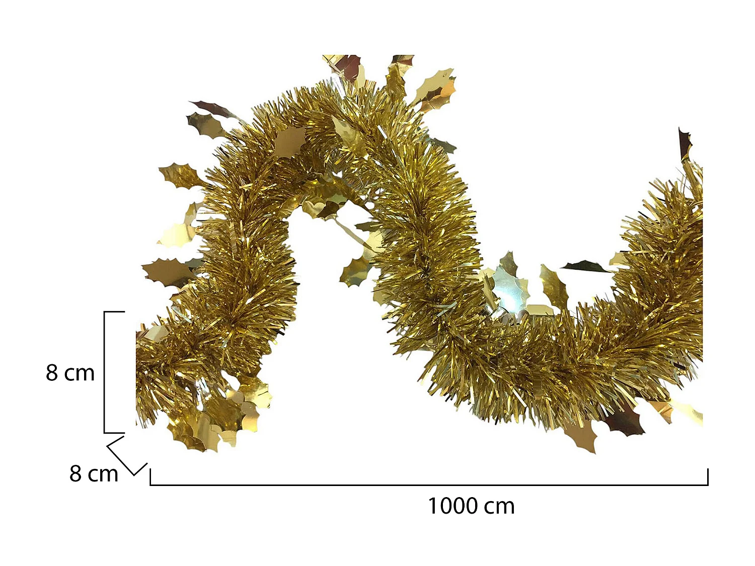 Kerstdecoratie Orlene, gemaakt in Italië, goud,