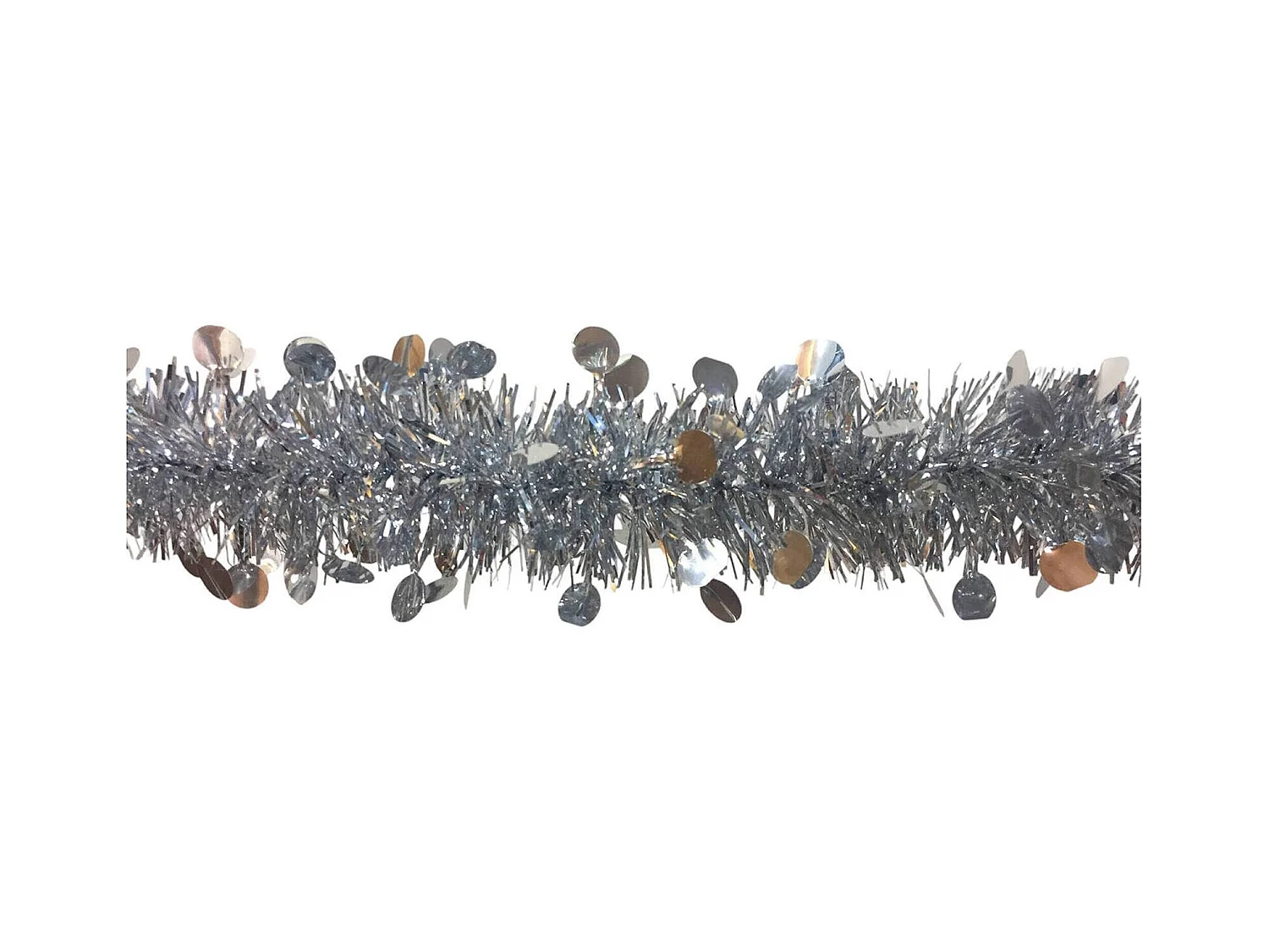 Décoration de Noël Dstrak, Ornement de Noël, Ornement de fête, Décoration festive, Made in Italy, 1000x8 h8 cm, Argent
