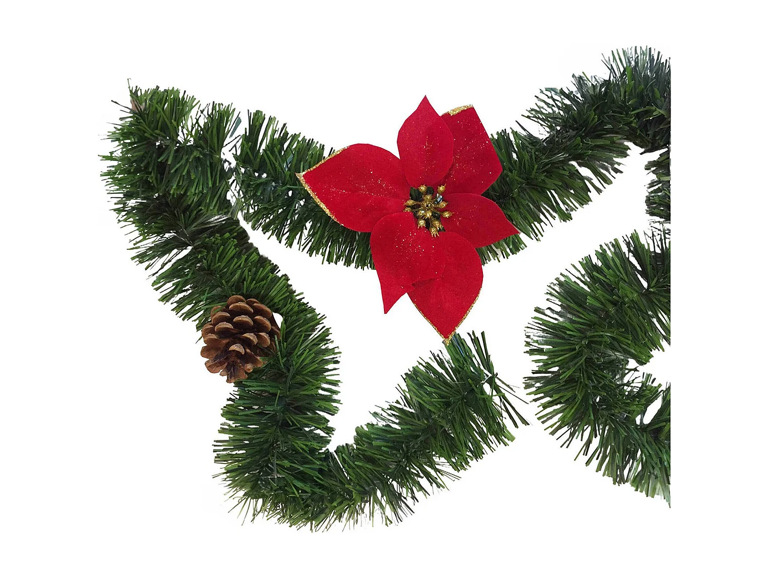 Décoration de Noël Dpendrit, Ornement de Noël, Ornement de fête, Décoration festive, Made in Italy, 800x8 h8 cm, Vert et Rouge