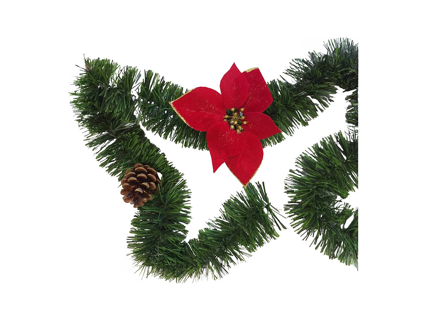 Dpendrit Kerstdecoratie, Kerstdecoratie, Kerstornament, Feestelijke decoratie, Made in Italy, 800x8 h8 cm, Groen en Rood