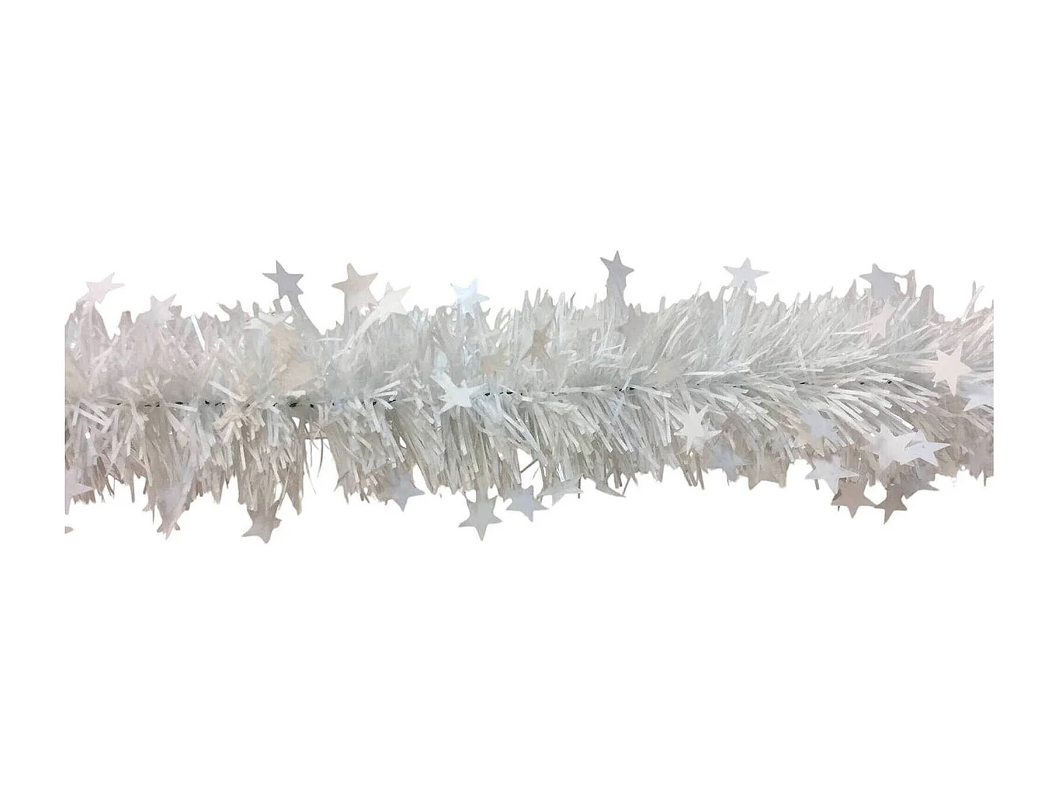 Décoration de Noël Dyoun, Ornement de Noël, Ornement de fête, Décoration festive, Made in Italy, 1000x8 h8 cm, Blanc