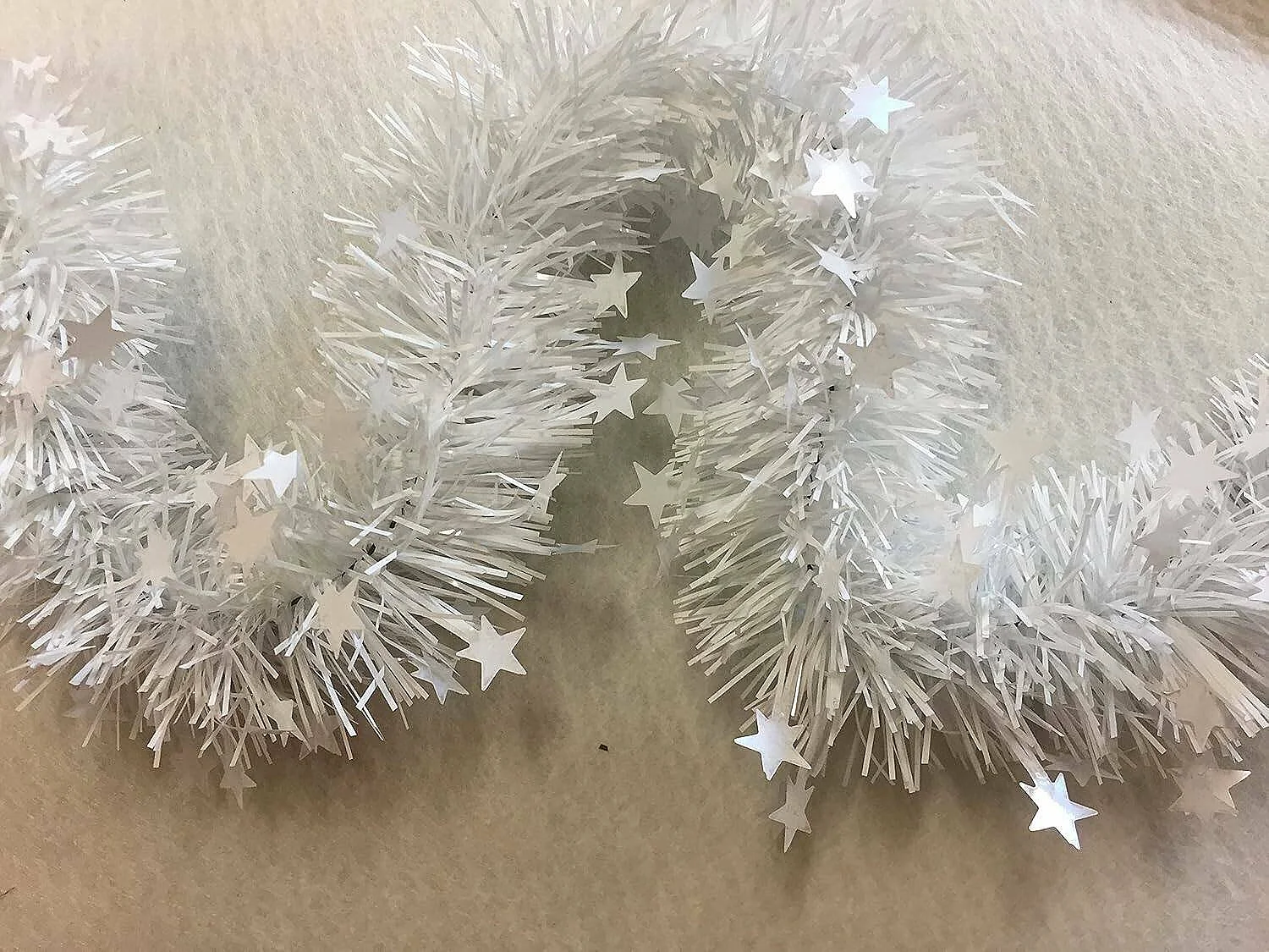 Weihnachtsdekoration Dyoun, Weihnachtsdekor, Weihnachtsornament, Festliche Dekoration, Made in Italy, 1000x8 h8 cm, WeiÃŸ