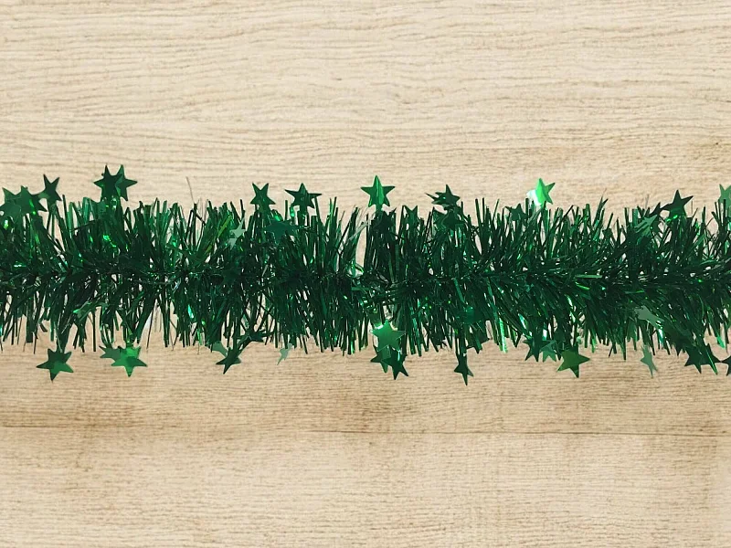 Décoration de Noël Dyoun, Ornement de Noël, Ornement de fête, Décoration festive, Made in Italy, 1000x8 h8 cm, Vert