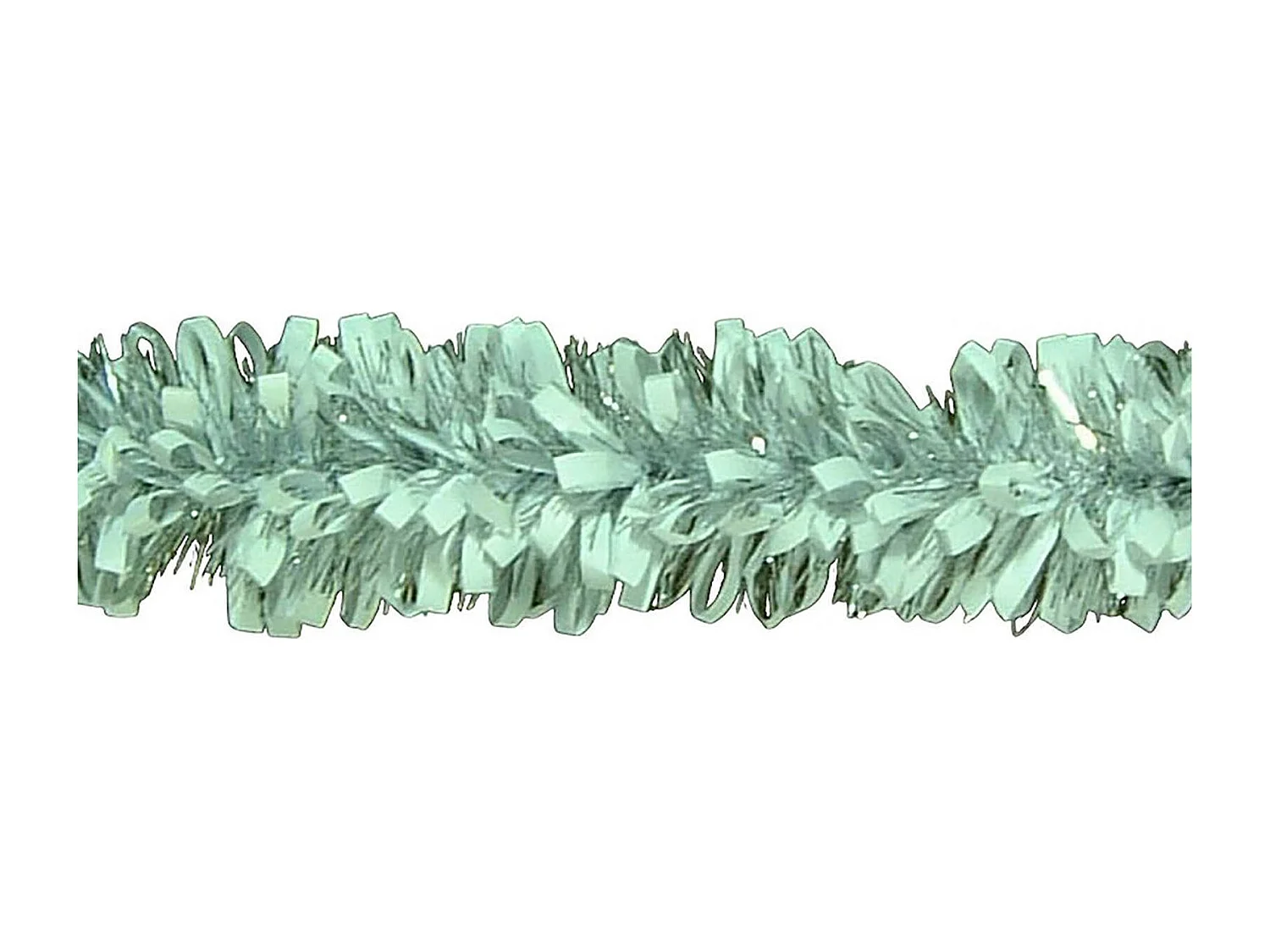 Décoration de Noël Dthoma, Ornement de Noël, Ornement de fête, Décoration festive, Made in Italy, 1000x8 h8 cm, Blanc et argent