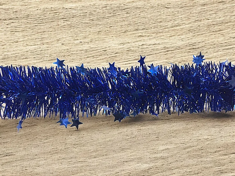 Weihnachtsdekoration Dyoun, Weihnachtsdekor, Weihnachtsornament, Festliche Dekoration, Made in Italy, 1000x8 h8 cm, Blau