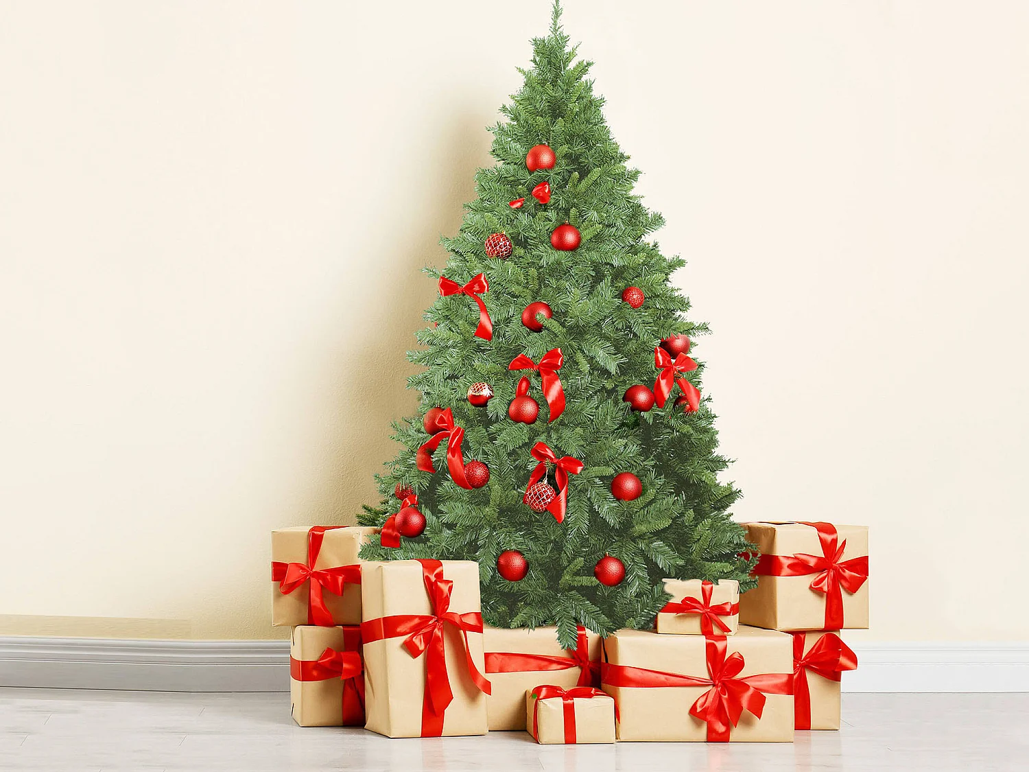 Árvore de Natal 150 cm Bengala Doce, 683 ramos, 150h cm verde, abertura de ramos individuais, ignífuga