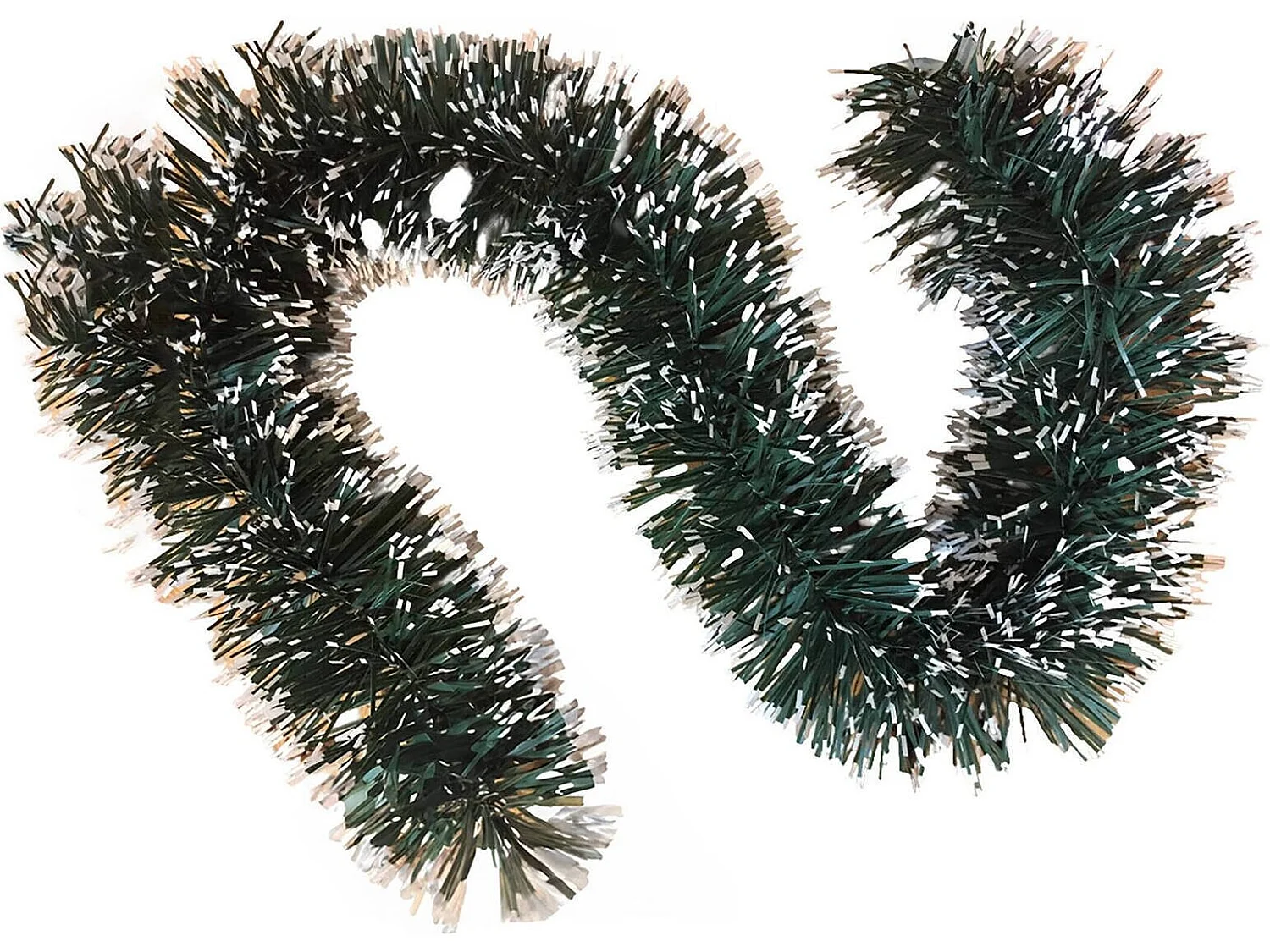 Dkir Kerstdecoratie, Kerstdecoratie, Kerstornament, Feestelijke decoratie, Made in Italy, 1000x7 h7 cm, Groen en Wit