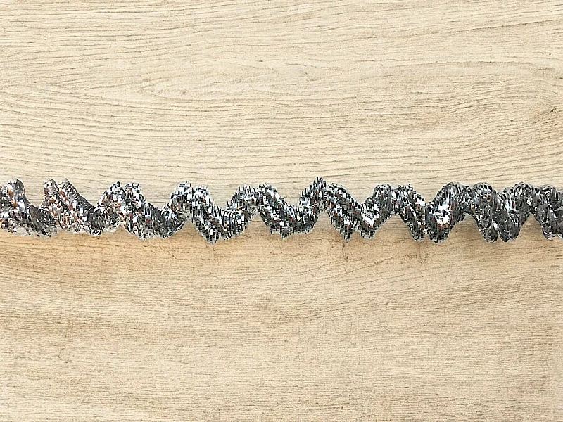 Décoration de Noël Ddunla, Ornement de Noël, Ornement de fête, Décoration festive, Made in Italy, 2000x7 h7 cm, Argent