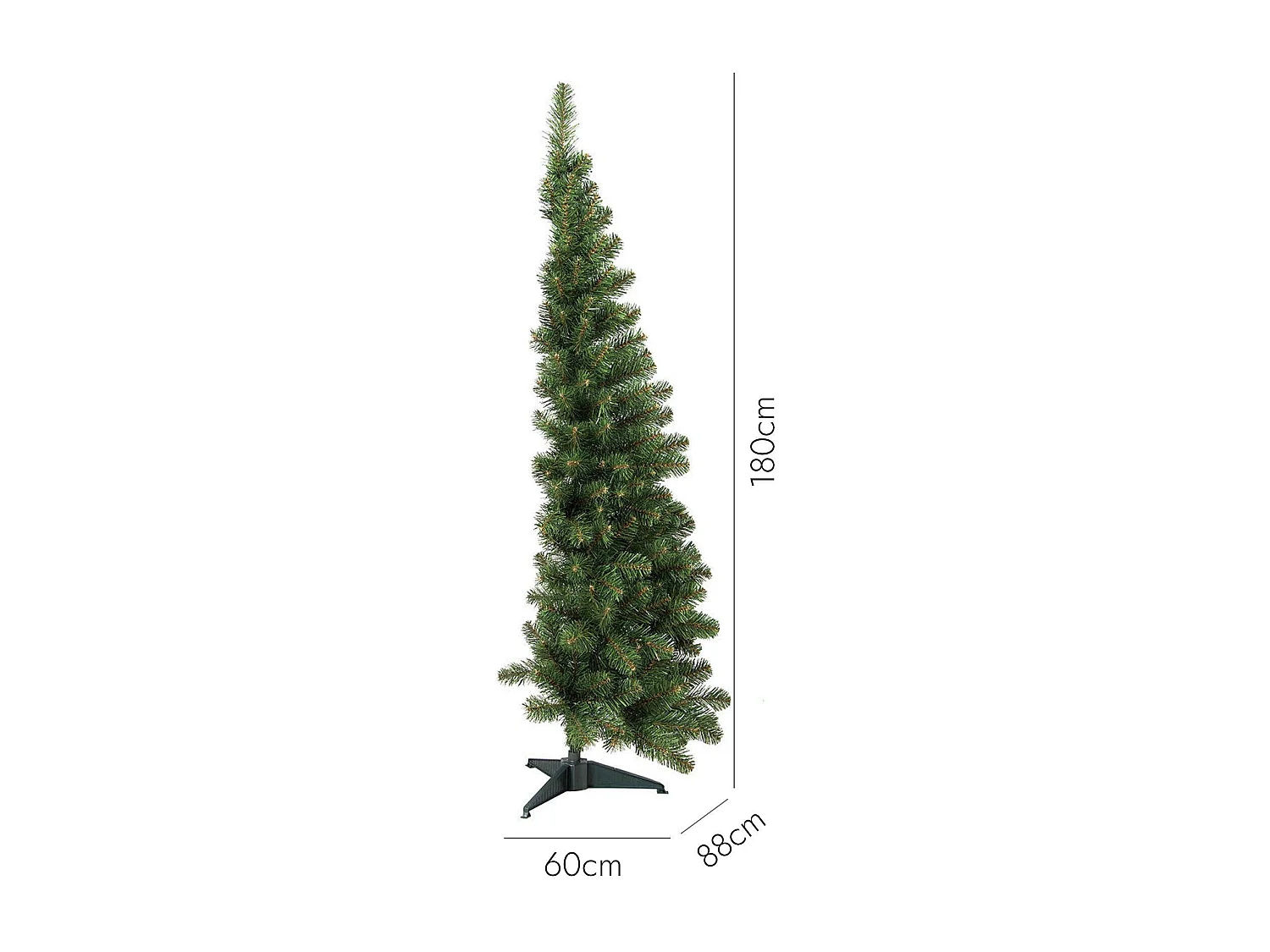 Sapin de Noël 180 cm Noel, Pin artificiel, Arbre à effet réel, Sapin de Noël, 60x88 h180 cm, Vert