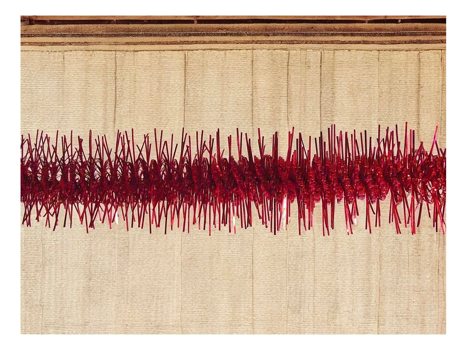 Décoration de Noël Dhu, Ornement de Noël, Ornement de fête, Décoration festive, Made in Italy, 2000x7 h7 cm, Rouge