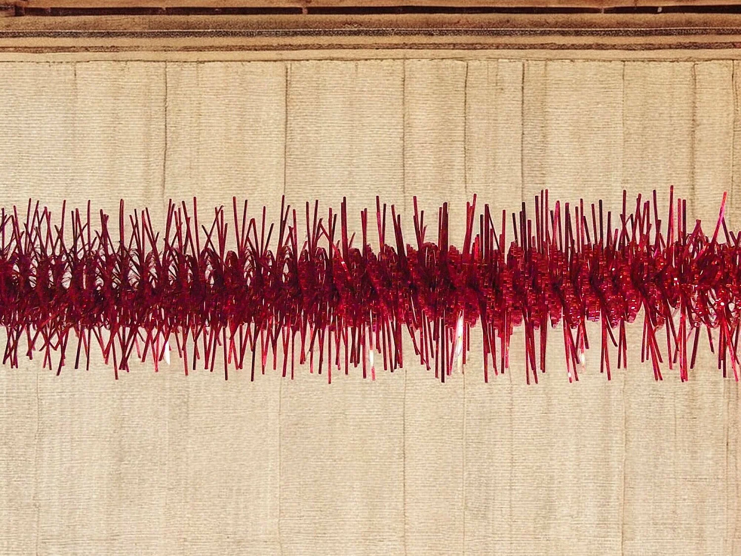 Décoration de Noël Dhu, Ornement de Noël, Ornement de fête, Décoration festive, Made in Italy, 2000x7 h7 cm, Rouge