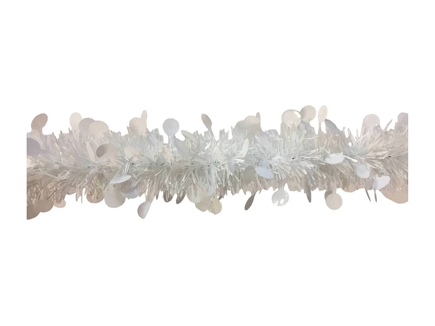 Dstrak Kerstdecoratie, Kerstdecoratie, Kerstornament, Feestelijke decoratie, Made in Italy, 1000x8 h8 cm, Wit