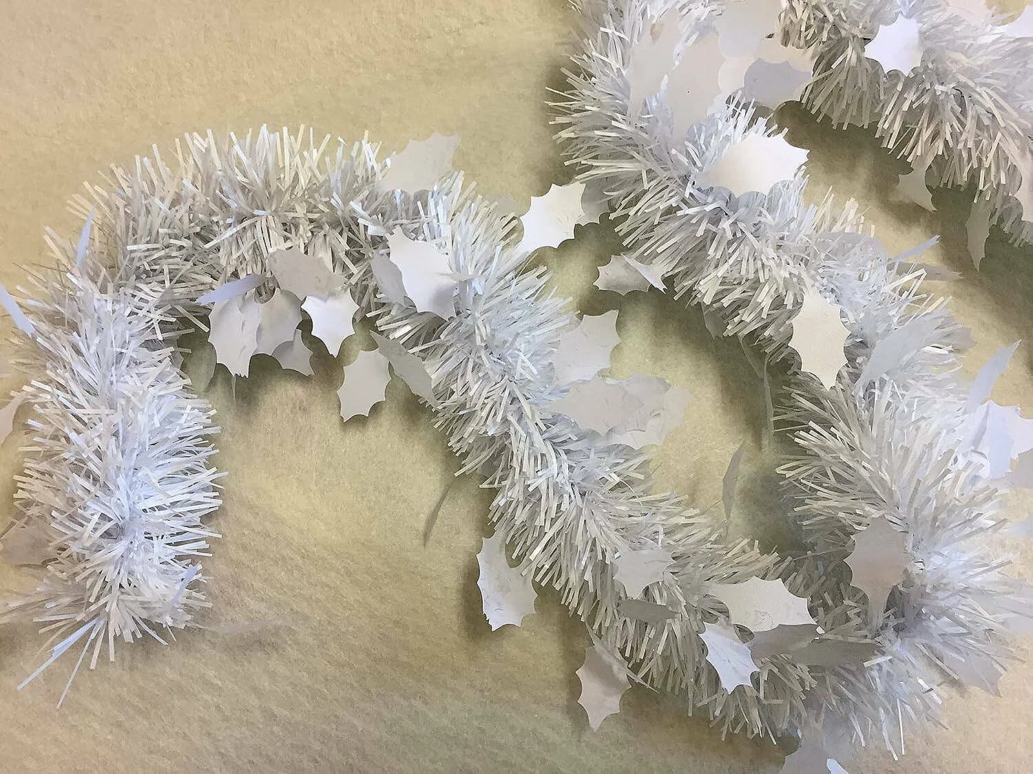 Weihnachtsdekoration Dlowr, Weihnachtsdekor, Weihnachtsornament, Festliche Dekoration, Made in Italy, 1000x8 h8 cm, WeiÃŸ