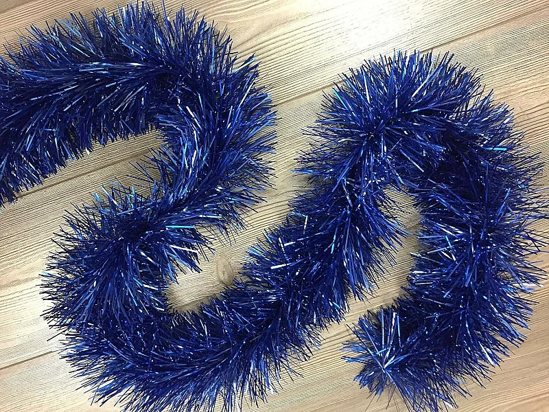 Décoration de Noël Dconner, Ornement de Noël, Ornement de fête, Décoration festive, Made in Italy, 500x15 h15 cm, Bleu