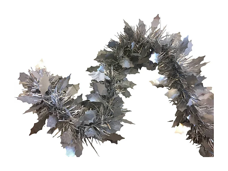 Décoration de Noël Dlowr, Ornement de Noël, Ornement de fête, Décoration festive, Made in Italy, 1000x8 h8 cm, Argent