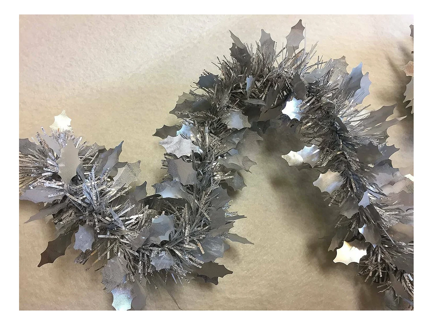 Décoration de Noël Dlowr, Ornement de Noël, Ornement de fête, Décoration festive, Made in Italy, 1000x8 h8 cm, Argent