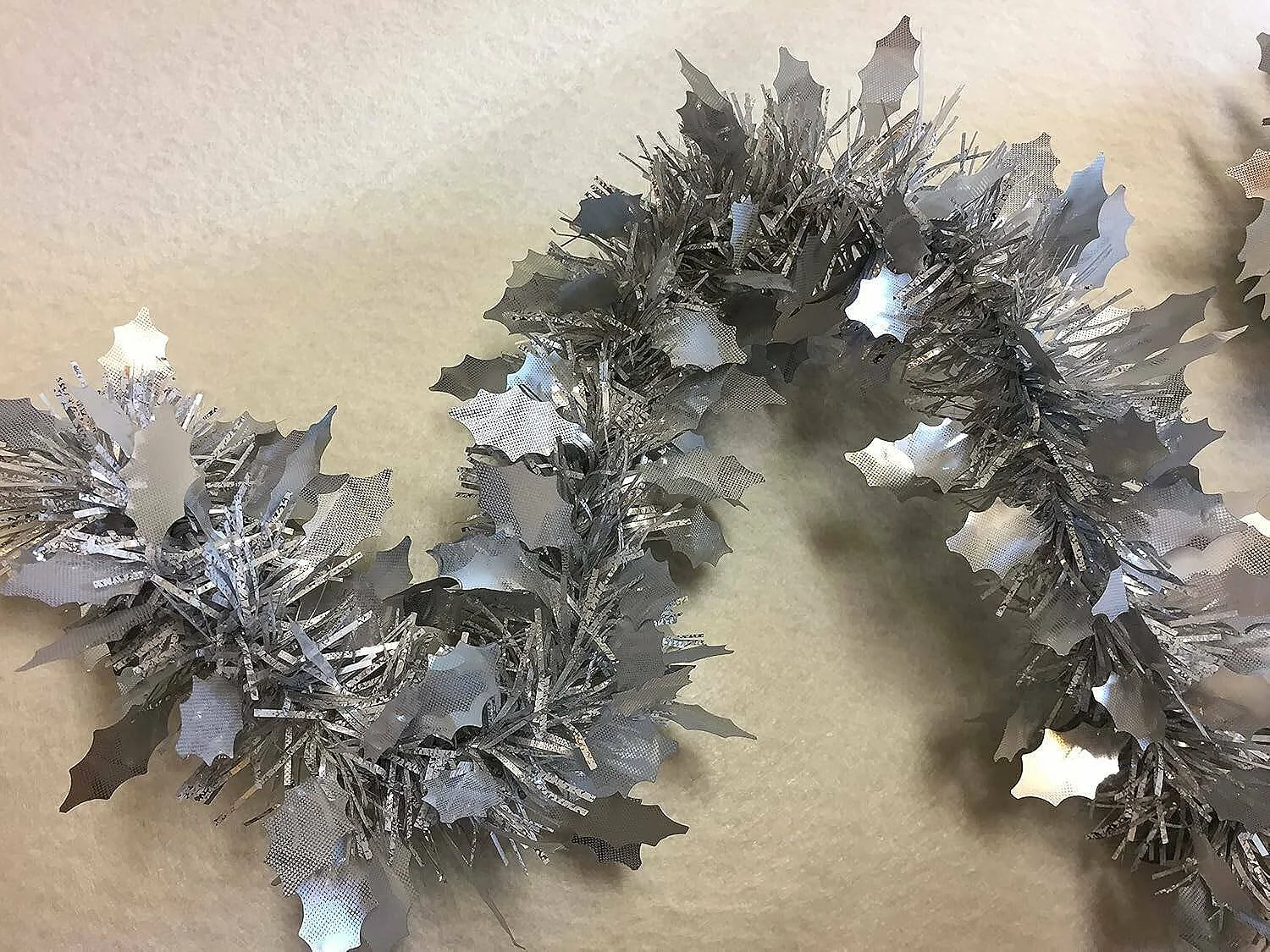 Décoration de Noël Dlowr, Ornement de Noël, Ornement de fête, Décoration festive, Made in Italy, 1000x8 h8 cm, Argent