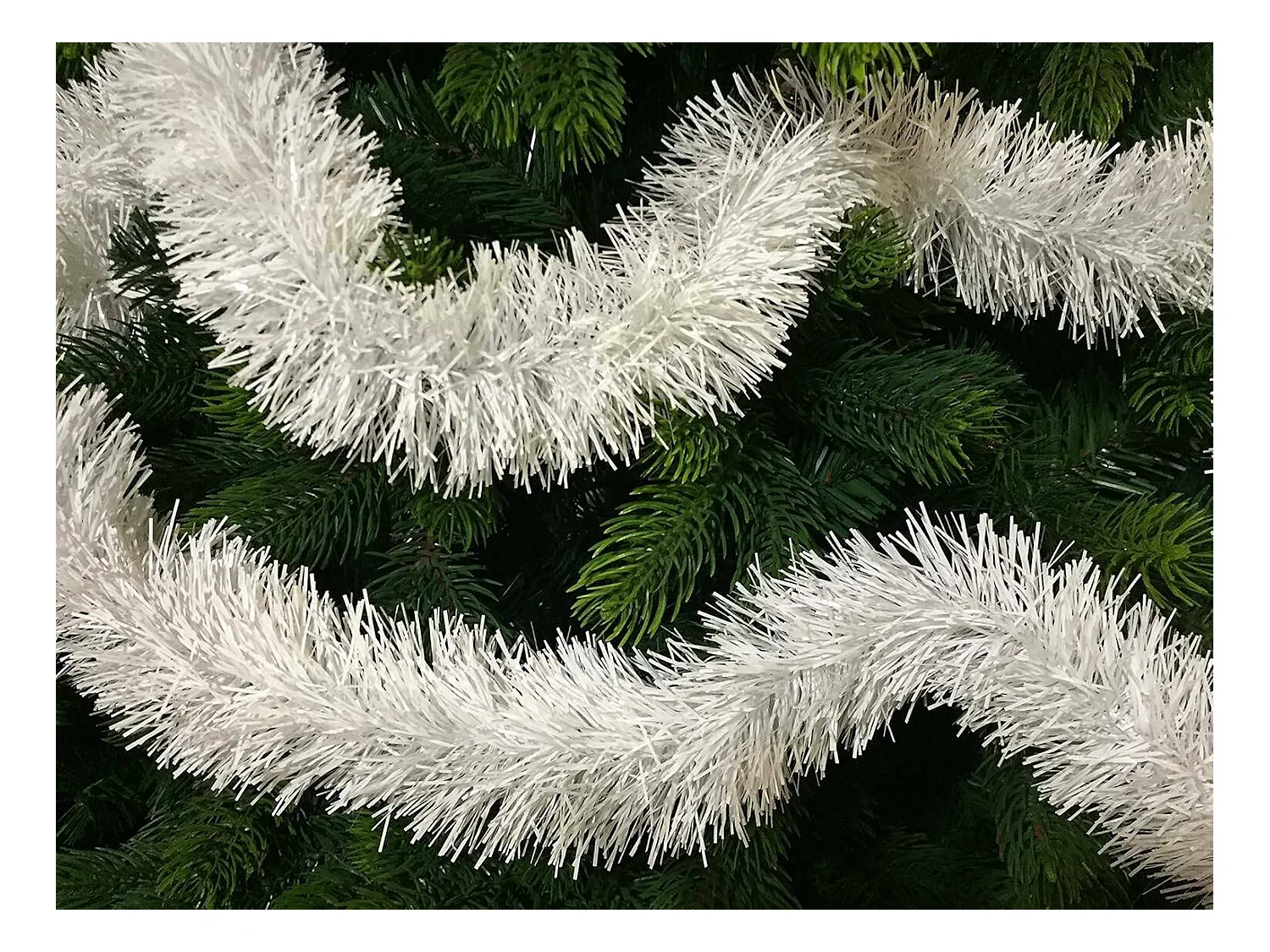 Décoration de Noël Dros, Ornement de Noël, Ornement de fête, Décoration festive, Made in Italy, 1000x8 h8 cm, Blanc